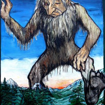 Peinture intitulée "le troll" par Etzi, Œuvre d'art originale