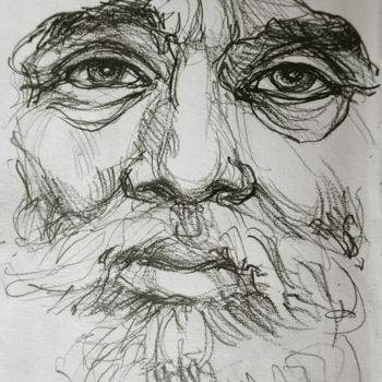 Drawing titled "le sikh" by Etzi, Original Artwork, Pencil