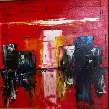 Peinture intitulée "Travail au couteau…" par Eucharilxtonw, Œuvre d'art originale, Acrylique Monté sur Châssis en bois
