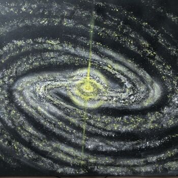 Peinture intitulée "visite intergalacti…" par Eucharilxtonw, Œuvre d'art originale, Acrylique Monté sur Châssis en bois