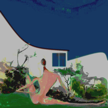 Arte digital titulada "En el jardin" por Euclides Bernasconi Castellano, Obra de arte original