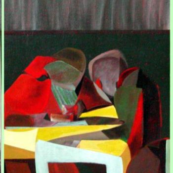 Malarstwo zatytułowany „La conversacion” autorstwa Euclides Bernasconi Castellano, Oryginalna praca, Inny