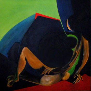 Painting titled "Figura reclinada" by Euclides Bernasconi Castellano, Original Artwork, Other