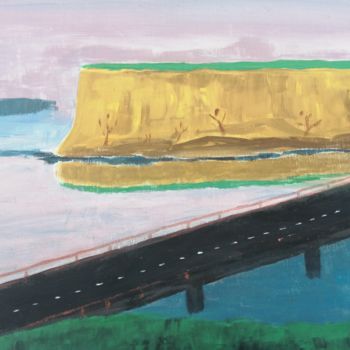 Painting titled "Bridge" by Eugen Bembeev, Original Artwork, Acrylic