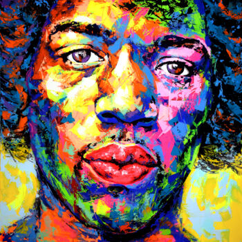제목이 "Jimi Hendrix origin…"인 미술작품 Eugen Dick로, 원작, 아크릴