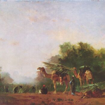 "Arabes" başlıklı Tablo Eugène Fromentin tarafından, Orijinal sanat, Petrol