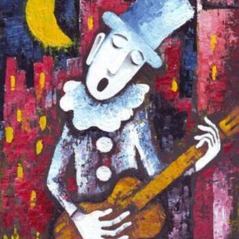 Painting titled "The Night Serenade" by Eugene Ivanov, Original Artwork, Oil