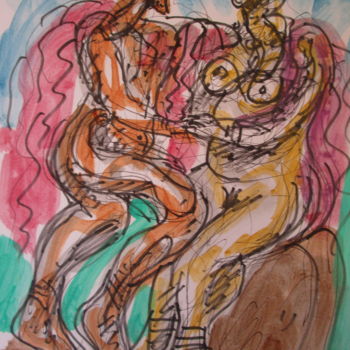 "Amoureux grecs2" başlıklı Tablo Eugenio Otero Vilchez tarafından, Orijinal sanat, Petrol