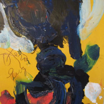 Pintura intitulada "Abstrait" por Eugenio Otero Vilchez, Obras de arte originais, Óleo