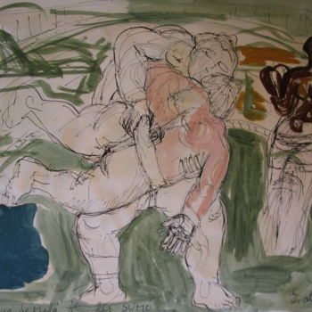 Peinture intitulée "La Vénus de Milo et…" par Eugenio Otero Vilchez, Œuvre d'art originale, Huile