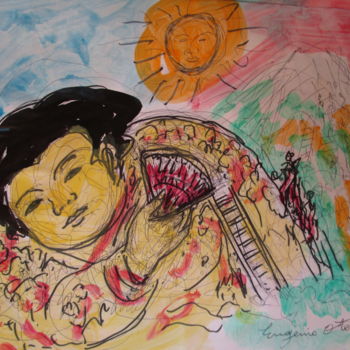 Painting titled "Sumo" by Eugenio Otero Vilchez, Original Artwork, Oil