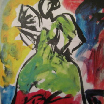 Peinture intitulée "Femme andalouse à l…" par Eugenio Otero Vilchez, Œuvre d'art originale, Huile