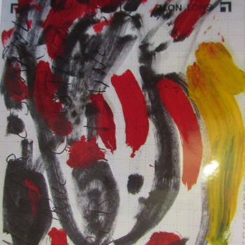 Картина под названием "Abstrait" - Eugenio Otero Vilchez, Подлинное произведение искусства, Масло