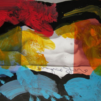 Painting titled "Abstrait nu" by Eugenio Otero Vilchez, Original Artwork, Oil