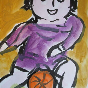 Peinture intitulée "Petite fille en mai…" par Eugenio Otero Vilchez, Œuvre d'art originale, Huile