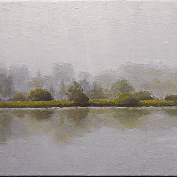 Картина под названием "Туманное утро." - Geka2005, Подлинное произведение искусства, Масло