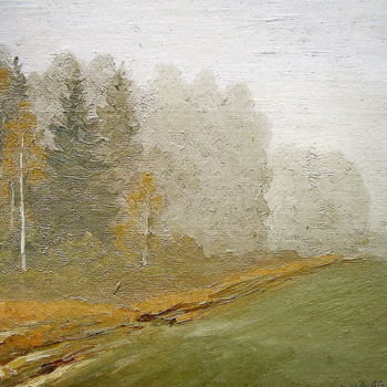 Pittura intitolato "Туман. Этюд." da Geka2005, Opera d'arte originale, Olio