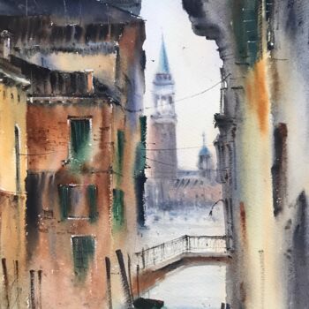 Peinture intitulée "Venice, Italy" par Eugenia Gorbacheva, Œuvre d'art originale, Aquarelle