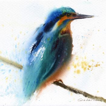 "Kingfisher" başlıklı Tablo Eugenia Gorbacheva tarafından, Orijinal sanat, Suluboya