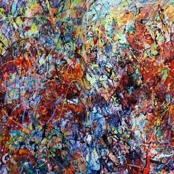 Pittura intitolato "REFLECTED UNIVERSE…" da Eugenia Mangra, Opera d'arte originale, Acrilico Montato su Telaio per barella i…