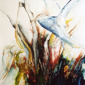 Peinture intitulée "Vogel" par Eugenie Van Uden-Wolfs, Œuvre d'art originale
