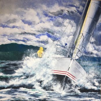 Pittura intitolato "Automne dans la mer" da Eugenio Giaccone, Opera d'arte originale, Acrilico Montato su Altro pannello rig…