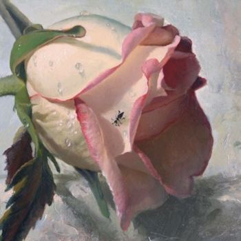 Painting titled "roses de marbre" by Lee James S Ramos, Original Artwork