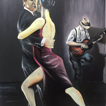Malarstwo zatytułowany „Tango” autorstwa Cezar Dron, Oryginalna praca, Olej