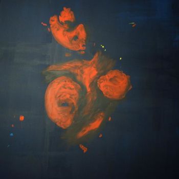 Malerei mit dem Titel "Le bain" von Fabien Lheuillier, Original-Kunstwerk, Acryl