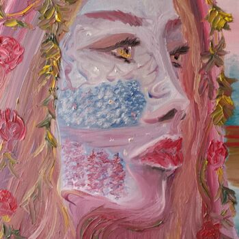 Картина под названием "Saisons" - Eva Andre, Подлинное произведение искусства, Масло Установлен на Деревянная рама для носил…