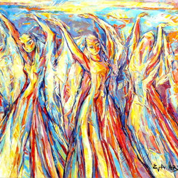 Painting titled "La mélancolie" by Eva Ars, Original Artwork, Oil