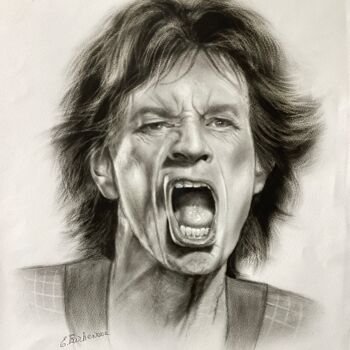 "Mick Jagger" başlıklı Tablo Eva Bazhenova tarafından, Orijinal sanat, Petrol