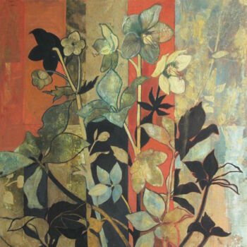 Malerei mit dem Titel "Hellebore" von Eva Buchmuller, Original-Kunstwerk, Acryl