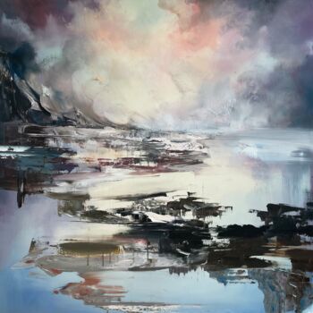 Painting titled "Endless Sea" by Eva Czarniecka, Original Artwork, Oil