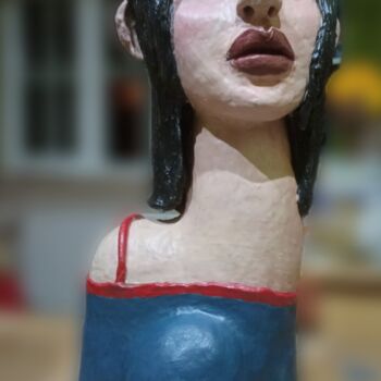 Skulptur mit dem Titel "Frauenskulptur " Ch…" von Eva Diez, Original-Kunstwerk, Ton