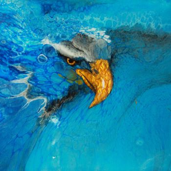 Картина под названием "eagle" - Evgeniya Abramova, Подлинное произведение искусства, Акрил