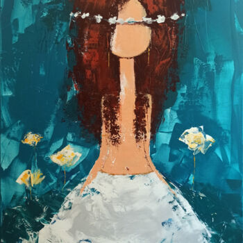 Pintura titulada "La ofrenda" por Eva Hidalgo, Obra de arte original, Acrílico Montado en Bastidor de camilla de madera