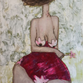 Pintura titulada "Sueña la Margarita" por Eva Hidalgo, Obra de arte original, Acrílico Montado en Bastidor de camilla de mad…