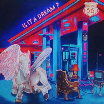 Malerei mit dem Titel "Is it a dream" von Eva Ilves, Original-Kunstwerk, Acryl
