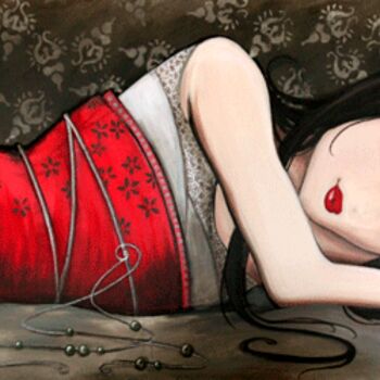 Картина под названием "Kenshi" - Eva Lhyn, Подлинное произведение искусства, Масло