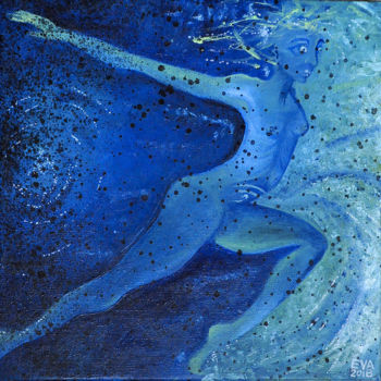 Pittura intitolato "Saut" da Eva Mifsud, Opera d'arte originale, Olio