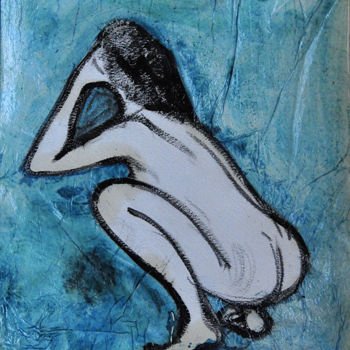 「Femme accroupie」というタイトルの描画 Eva Mifsudによって, オリジナルのアートワーク