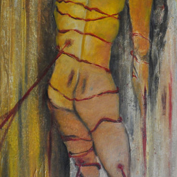 Peinture intitulée "Les liens du sang" par Eva Mifsud, Œuvre d'art originale, Huile