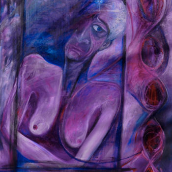 Painting titled "Violette" by Eva Mifsud, Original Artwork, Oil