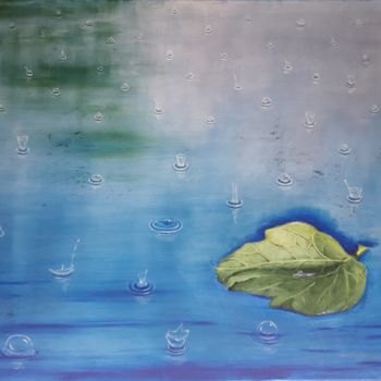 绘画 标题为“summer rain” 由Éva Mihalovics, 原创艺术品, 油