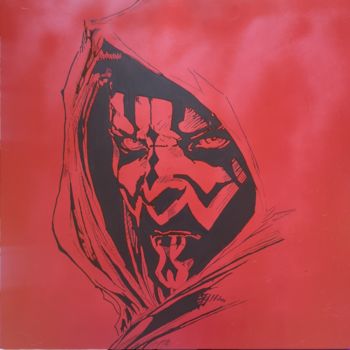 Schilderij getiteld "Dark Maul portrait" door Eva Pantera, Origineel Kunstwerk, Graffiti