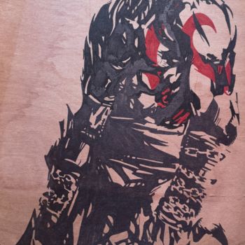 Rysunek zatytułowany „Kratos de God Of War” autorstwa Eva Pantera, Oryginalna praca, Marker