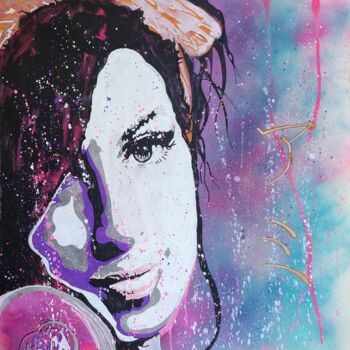 Pintura titulada "Amy Whinehouse Pop" por Eva Pantera, Obra de arte original, Acrílico