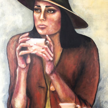 Peinture intitulée "Yasmine" par Eva Pelles, Œuvre d'art originale, Acrylique Monté sur Châssis en bois