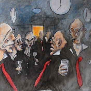 Painting titled "Happy hours" by Eva Pianfetti, Original Artwork, Oil